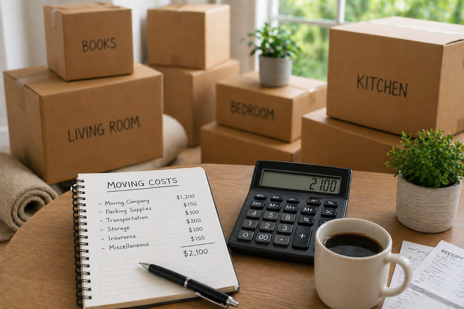 Moving costs breakdown