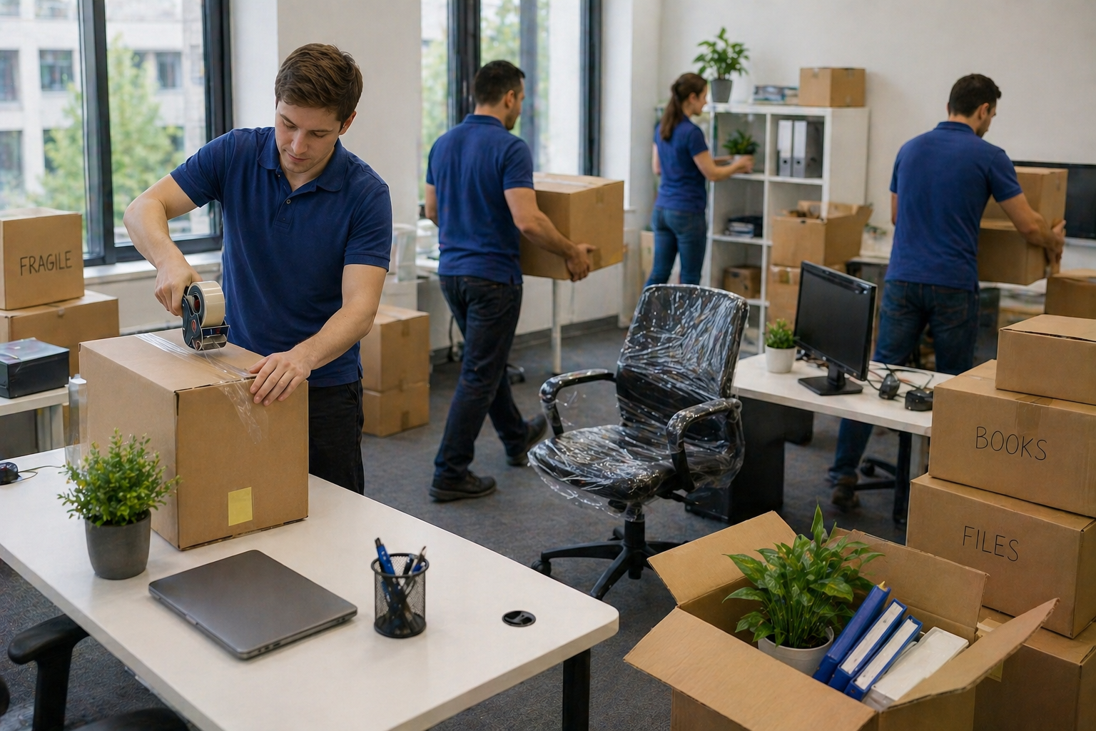 Office relocation in progress