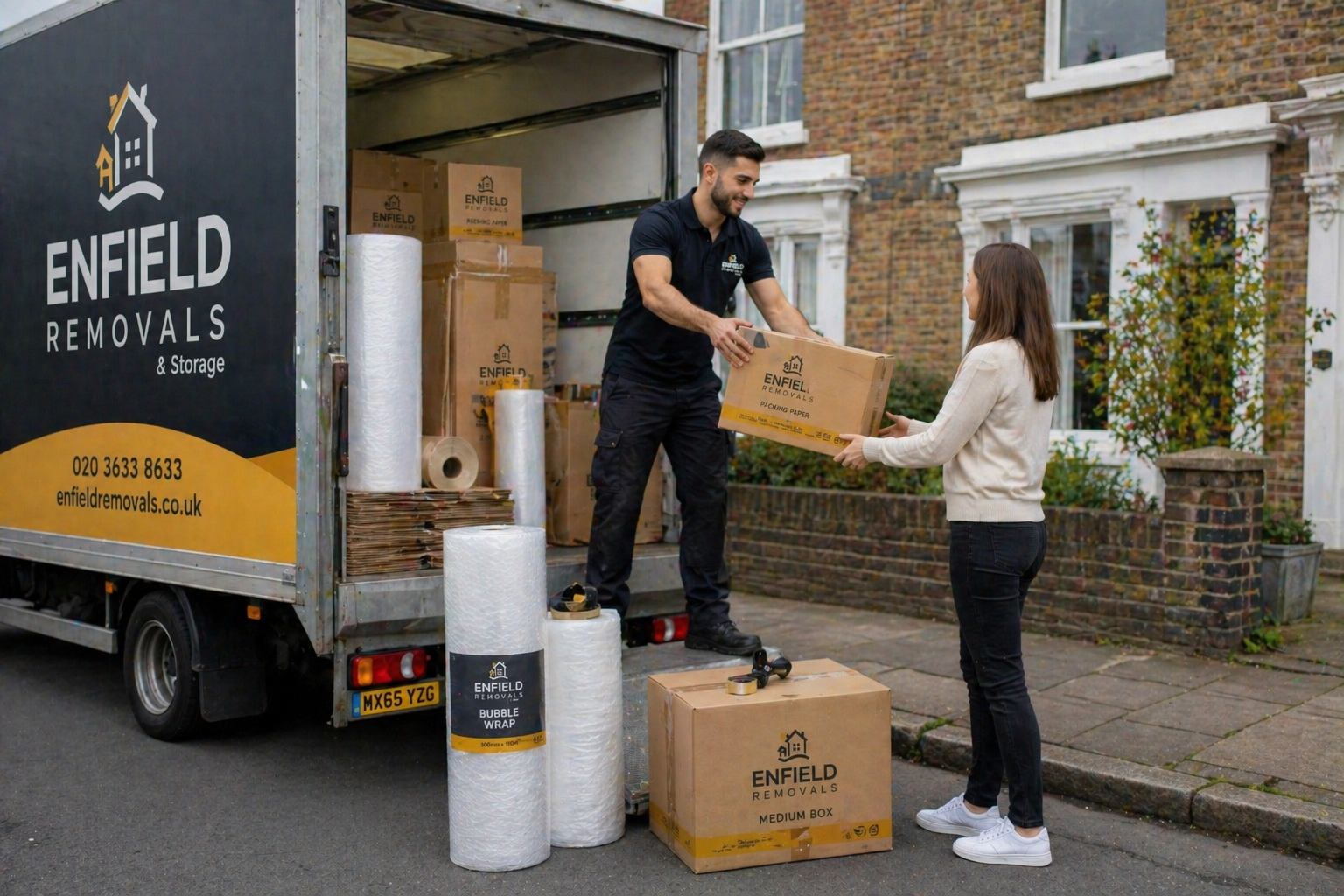 Delivering of moving boxes